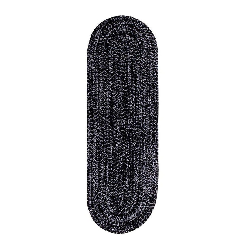 Better Trends Chenille Tweed Braid Collection Black & Gray 24