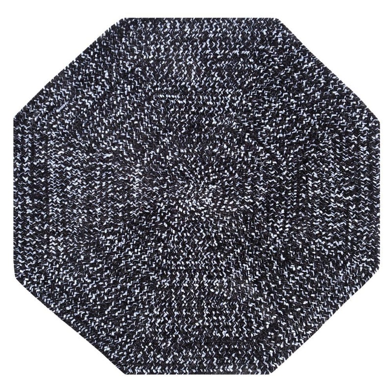 Better Trends Chenille Tweed Braid Collection Black & Gray 72