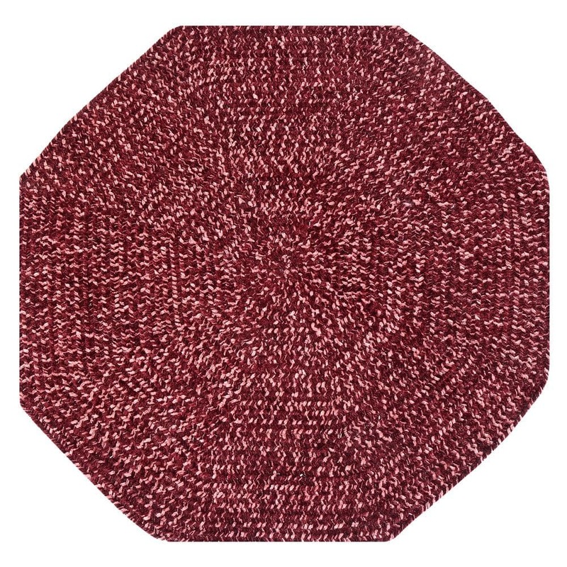 Better Trends Chenille Tweed Braid Collection Burgundy & Mauve 48