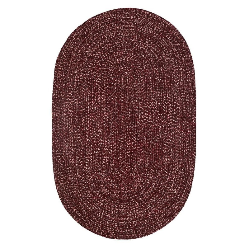 Better Trends Chenille Tweed Braid Collection Burgundy & Mauve 60